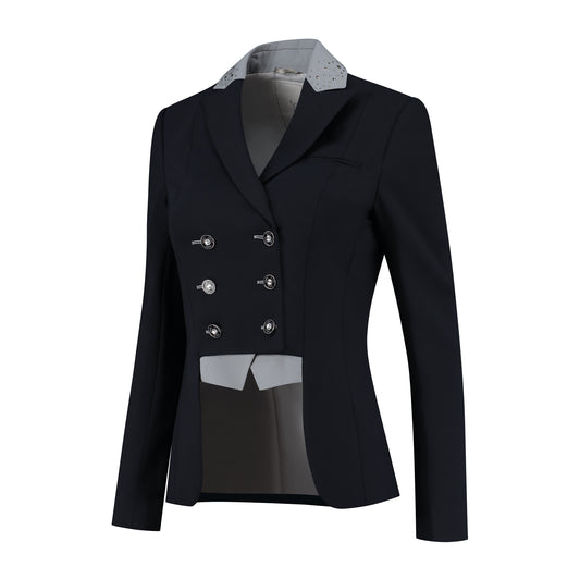 Kurze Slip-Jacken in Marineblau, Grau und Swarovski