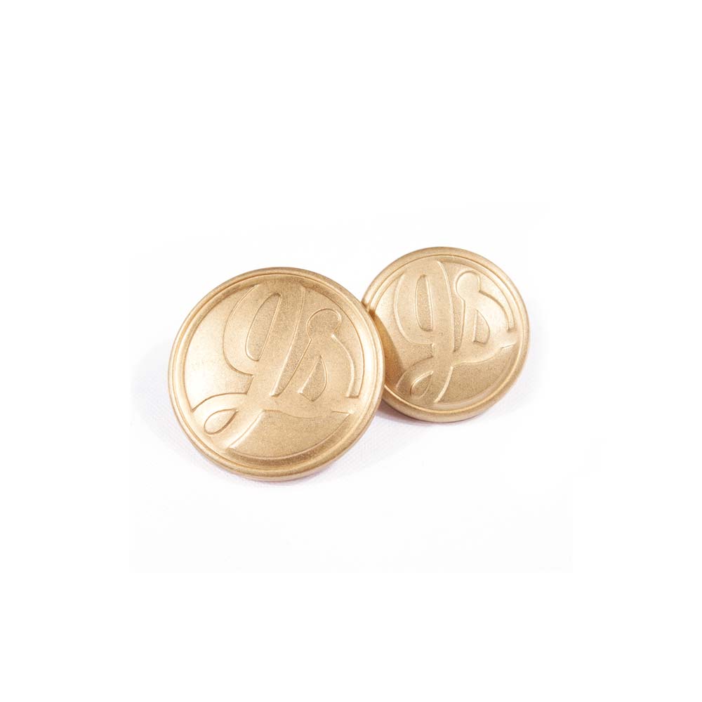 Original JuulC Vililiv buttons in gold suitable for customized and tailored show jackets from the past