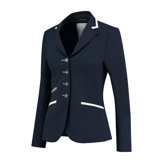 Turnierjacket - Navy mit Weiße Paspelierung