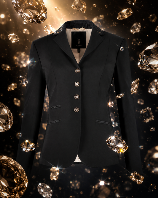 Black Stardust Dressur Turnierjackett mit Swarovski 