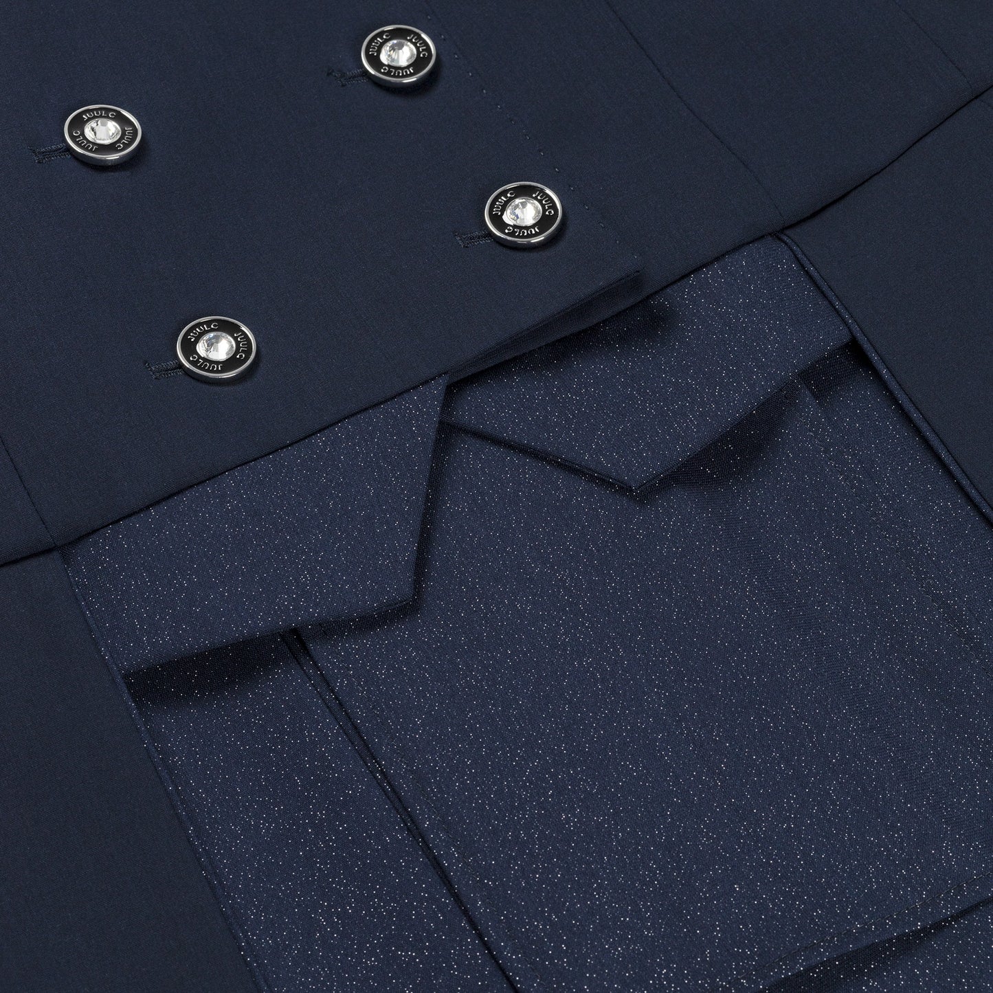 Maßgeschneiderter Frack - Navy Stardust - Swarovski