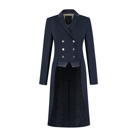 Maßgeschneiderter Frack - Navy Stardust - Swarovski