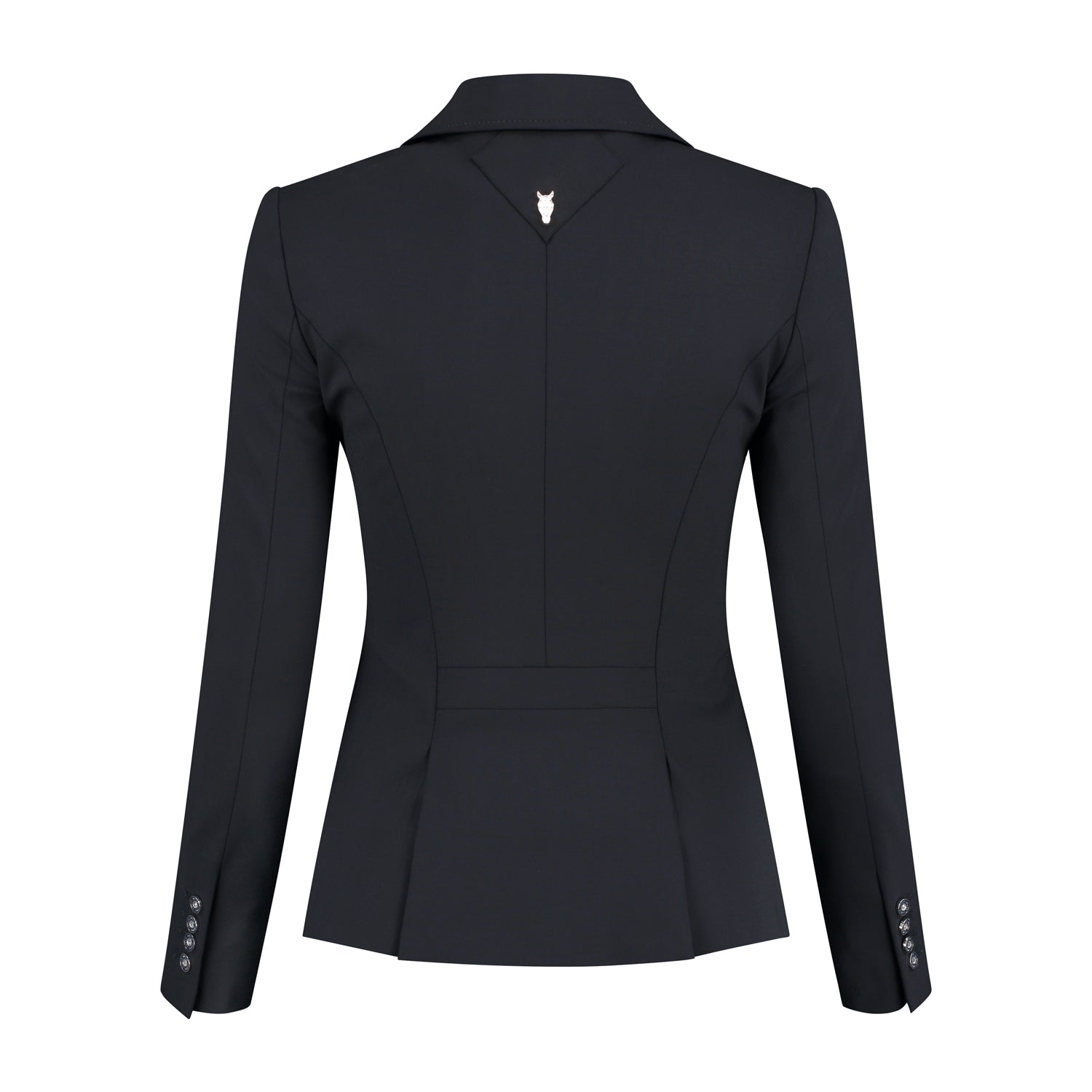 Back of Classic Navy JuulC Ladies' show jacket with tone-on-tone details in dark blue